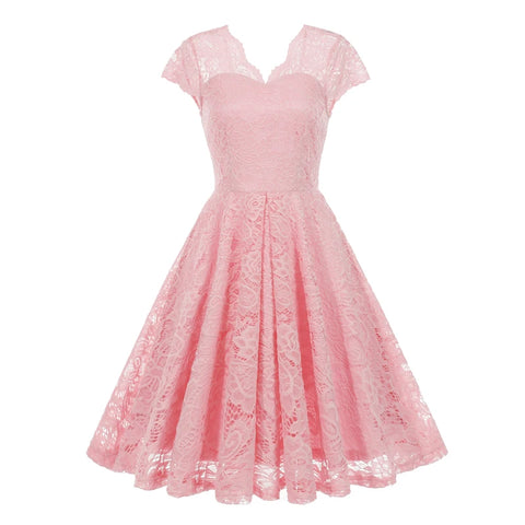 Robe vintage sans manche dentelle dress retro femme style