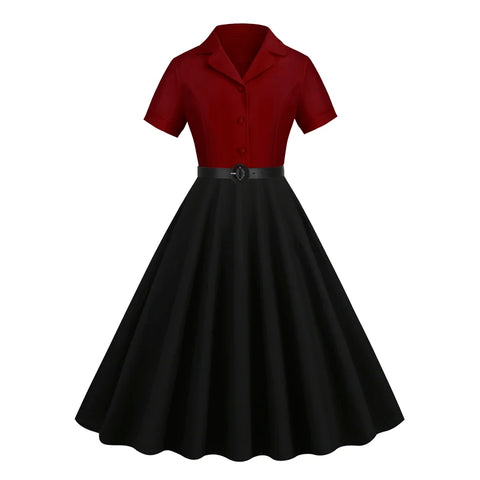 Robe Bustier Rouge Rockabilly
