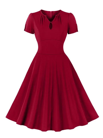 Robe Bleu Ciel Années 30 Décolleté