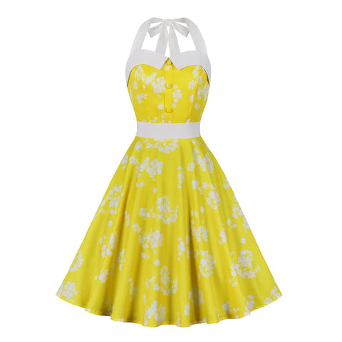 Robe vintage fleurie dress retro femme style classique