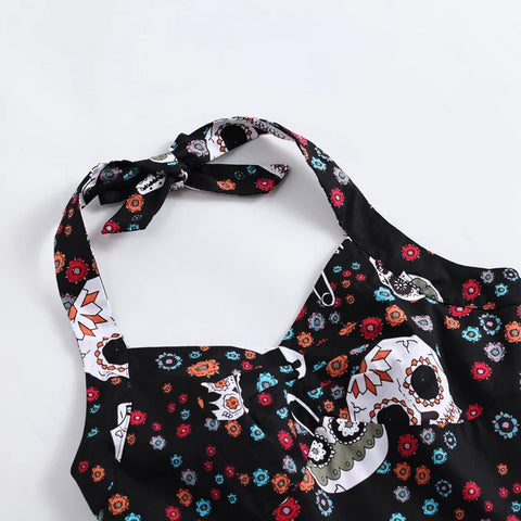 Robe rockabilly halloween vintage style retro dress femme