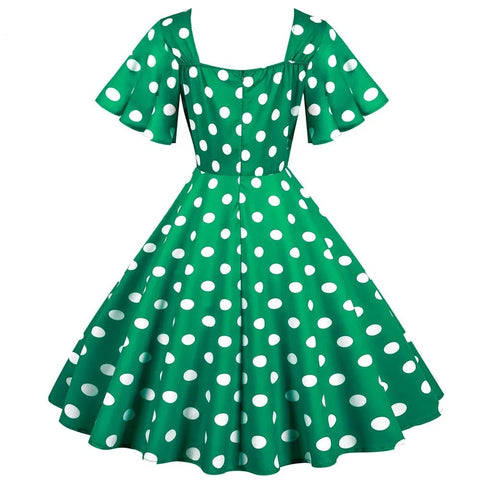 Robe Manches Bouffantes Pin Up