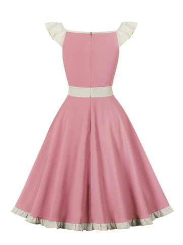 Femme vintage robe années 60 retro hippie disco