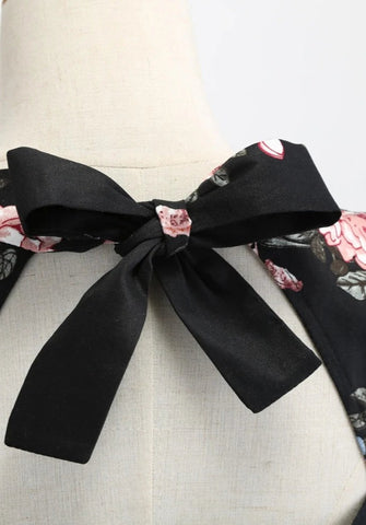 Robe rockabilly longue vintage pin-up dress retro maxi lady
