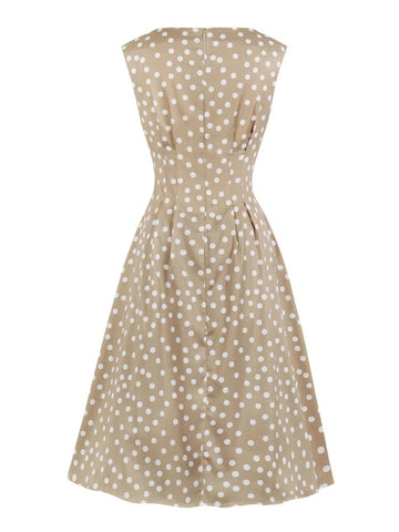 Robe vintage à pois retro fashion dress femme élégant