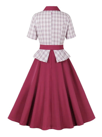 Robe vintage vichy retro fashion dress femme style