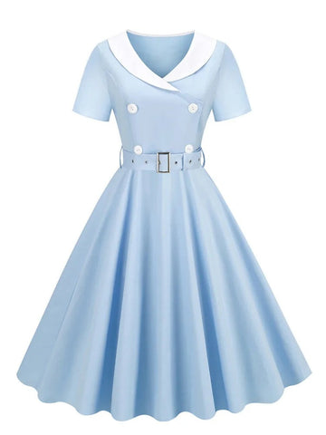Robe Bleue Pastel Vintage
