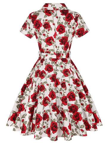 Robe rockabilly vintage pin-up dress retro femme élégant