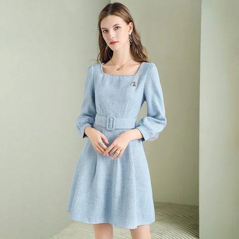 Robe vintage en tweed dress retro femme style élégant