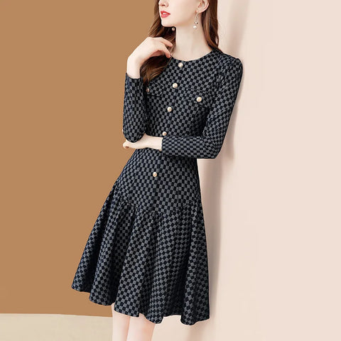 Robe vintage évasée dress retro femme élégant style