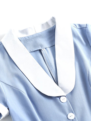 Robe années 60 midi à col chemise retro vintage sixties dress