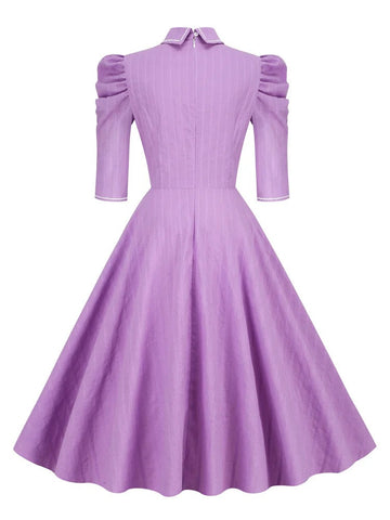 Robe violette vintage années 60 retro sixties dress femme