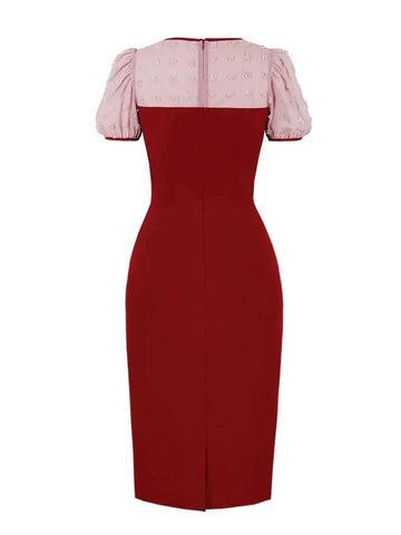 Robe vintage moulante rouge années 60 bodycon dress mod sexy