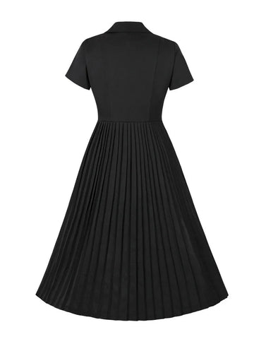 Robe noire vintage dress retro femme style chic