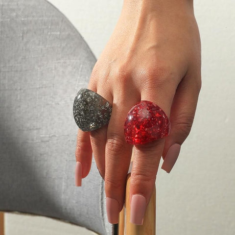 Bague rouge style pin up rétro bijou années 50