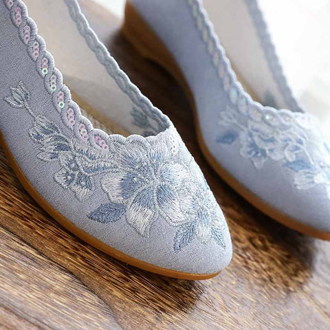 Ballerines années 50 bleues style rockabilly vintage