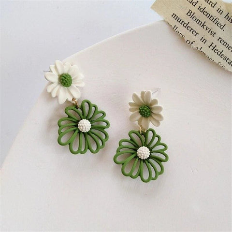Boucle d'oreille vintage champêtre style rétro nature