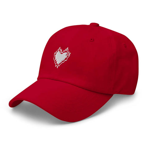 Casquette retro vintage coeur flammes rockabilly femme