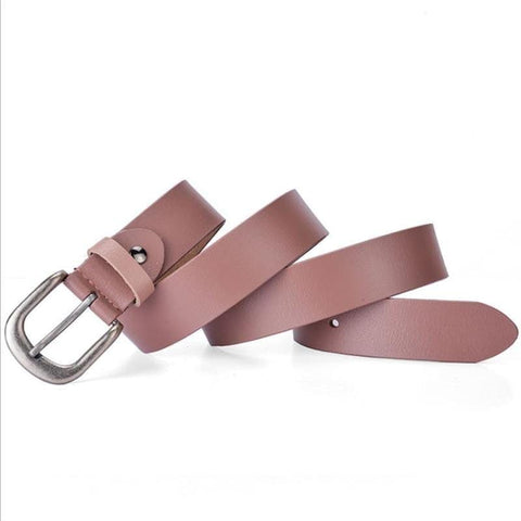 Ceinture rose en cuir années 50 95cm vintage retro