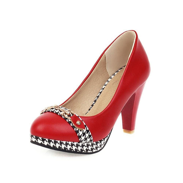 Chaussures Pin Up Rouge Tendance Retro