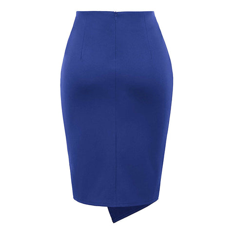 Jupe crayon bleue année 50 vintage retro rockabilly