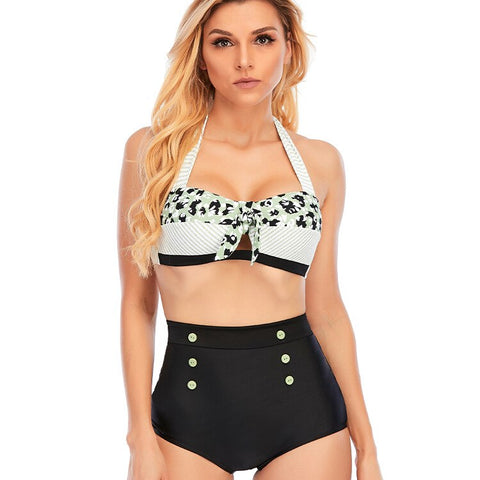 Bikini pin up panthère noir vintage swimsuit retro années 50