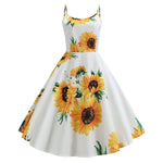 Robe tournesols vintage années 50 retro dress pin-up rockabilly