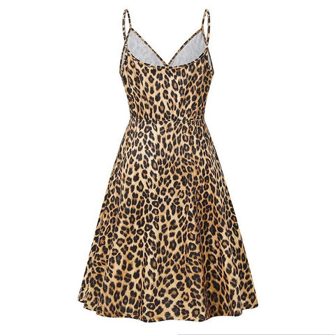 Robe année 50 léopard retro vintage pin-up dress femme