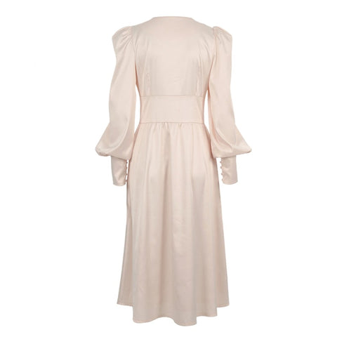Robe à bouton longue vintage années 50 retro rockabilly dress