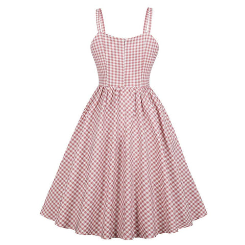 Robe saumon vintage années 50 retro salmon dress lady