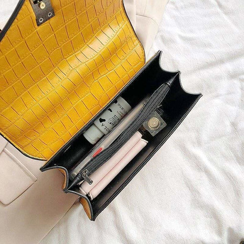 Sac à Main Année 50 Clouté Jaune - Jaune