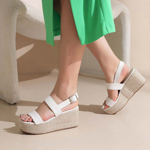 Sandales compensées femme années 1950 vintage retro chaussures