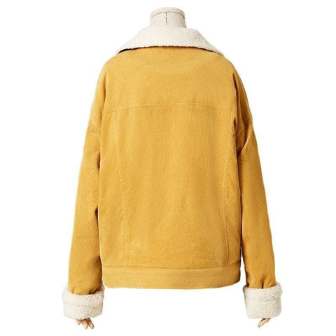 Veste côtelé femme vintage retro corduroy jacket fashionable lady